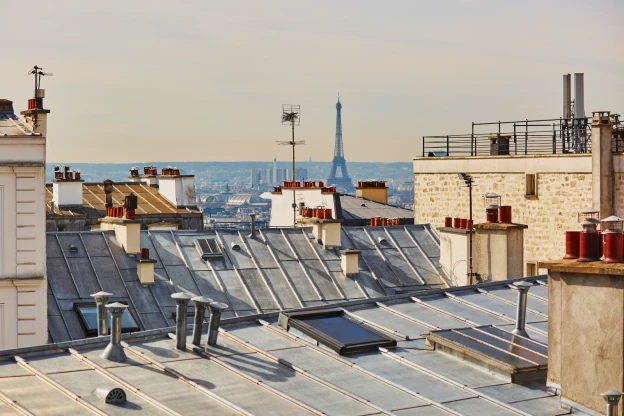 Toits de Paris avec vue sur la Tour Eiffel – agent immobilier Paris – Nicolas Jeffs immobilier