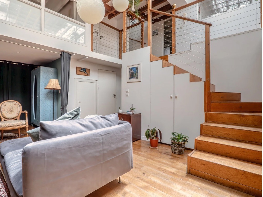 Salon et salle à manger de la maison Paris 14e