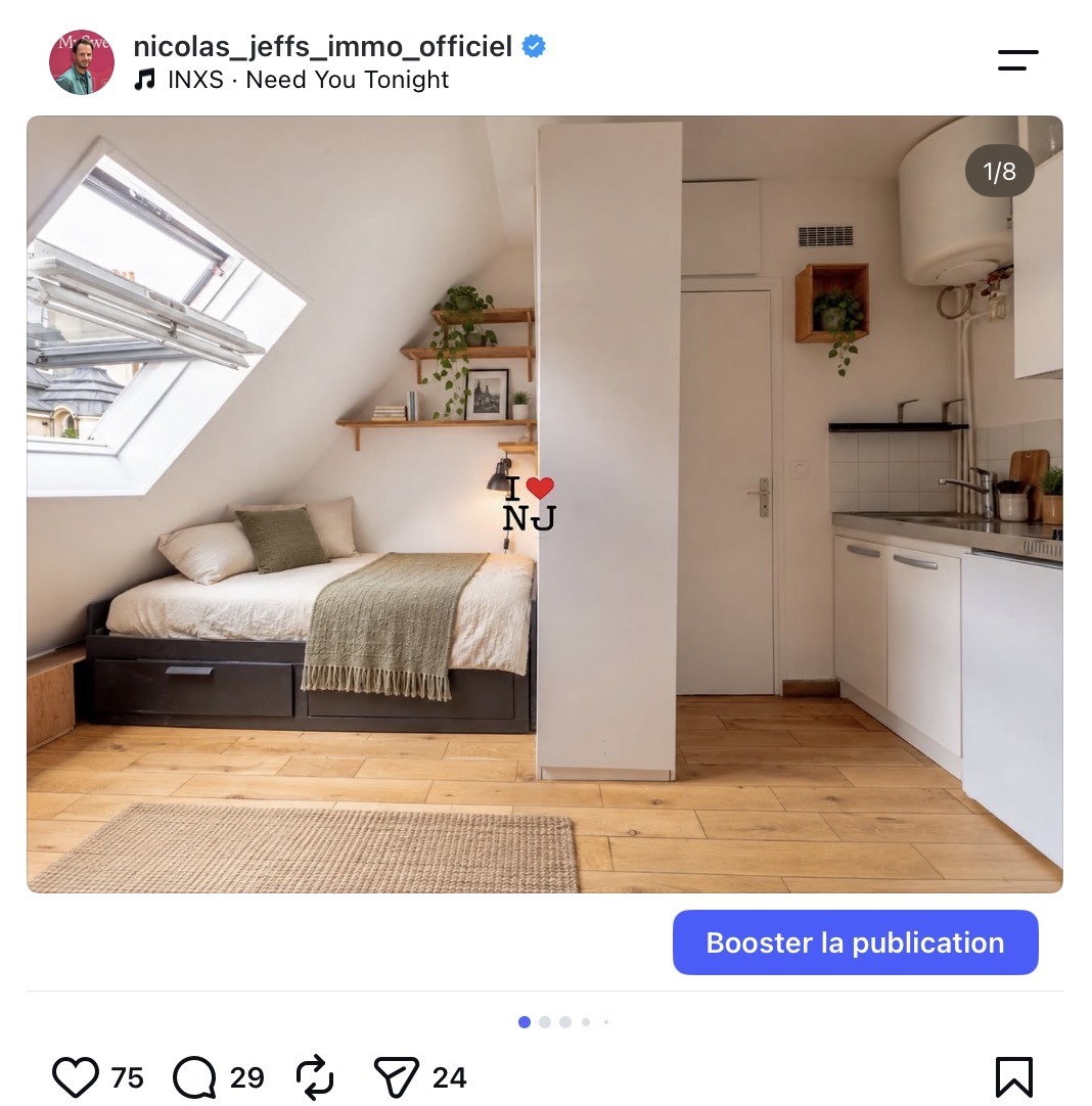 Publication immobilière Instagram
