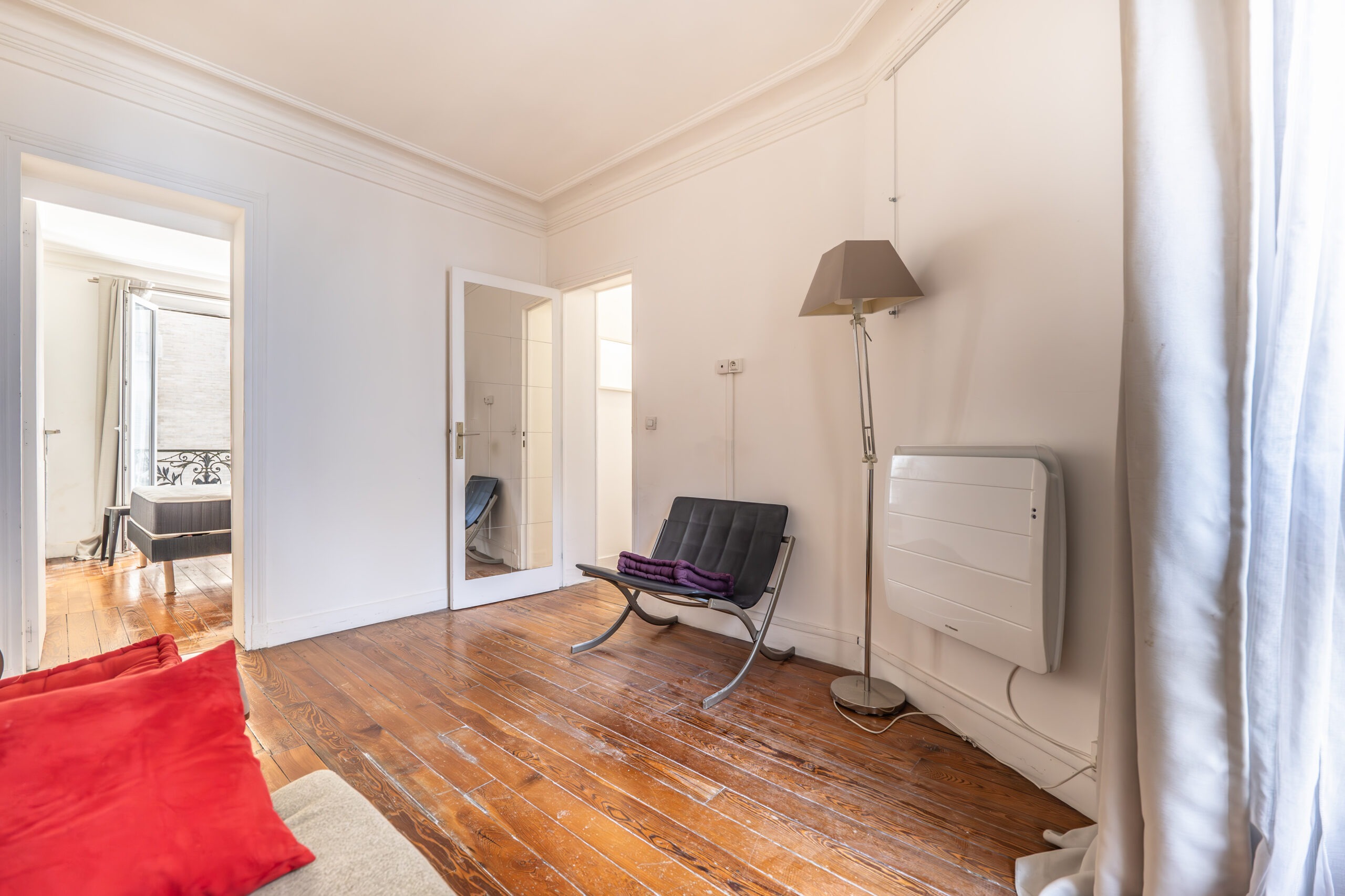 Intérieur de l’appartement rue des Pyrénées à Paris